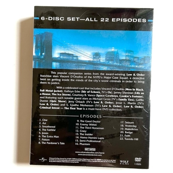 New LAW & ORDER CRIMINAL INTENT Season 1 DVD - Picture 3 of 9